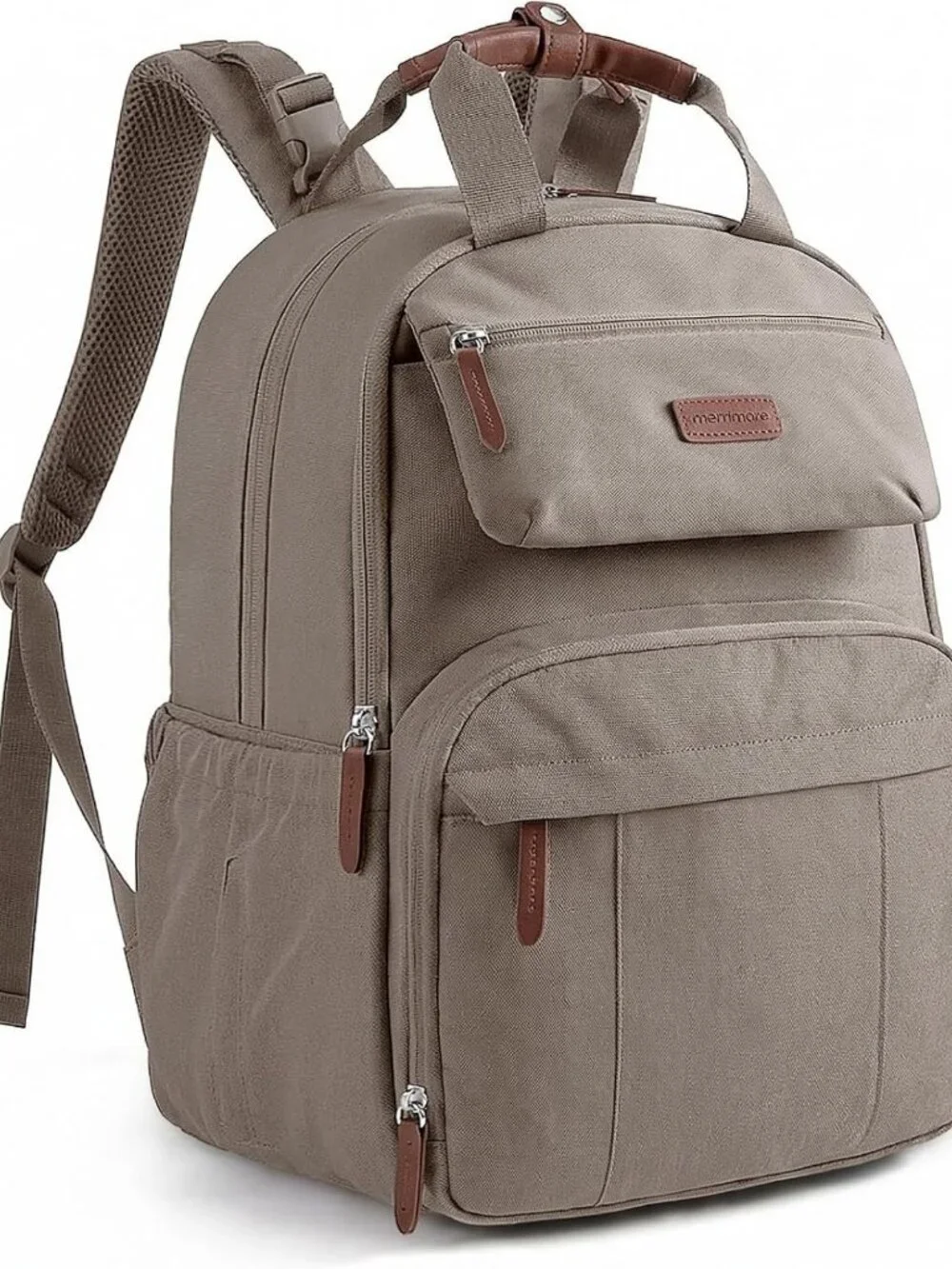 Stylish Diaper Bag Backpack with Changing Pad, Insulated Pockets & Stroller